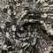 Cream and Black Multi Print Poly Georgette Fabric By the Yard